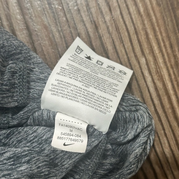 Nike Dri Fit Women's Heather Gray Hoodie with Pink Accents - Picture 9 of 12